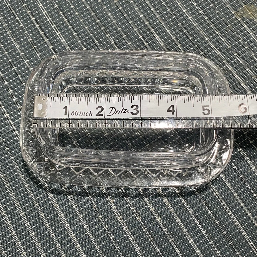 Crystal Clear Glass Butter Dish